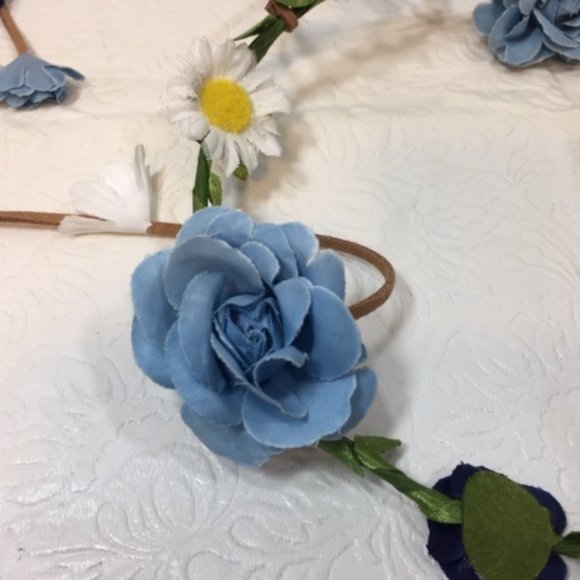 Round Floral Headpiece Wedding Birthday Spring Plays - Picture 2 of 5